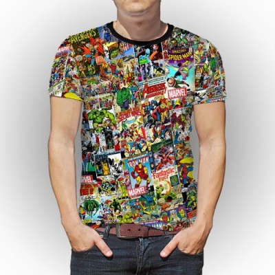 Camiseta FullArt Quadrinhos MARVEL Mod.01